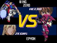 une photo d'Ã©cran de Mobile Suit Gundam Wing - Endless Duel sur Nintendo Super Nes